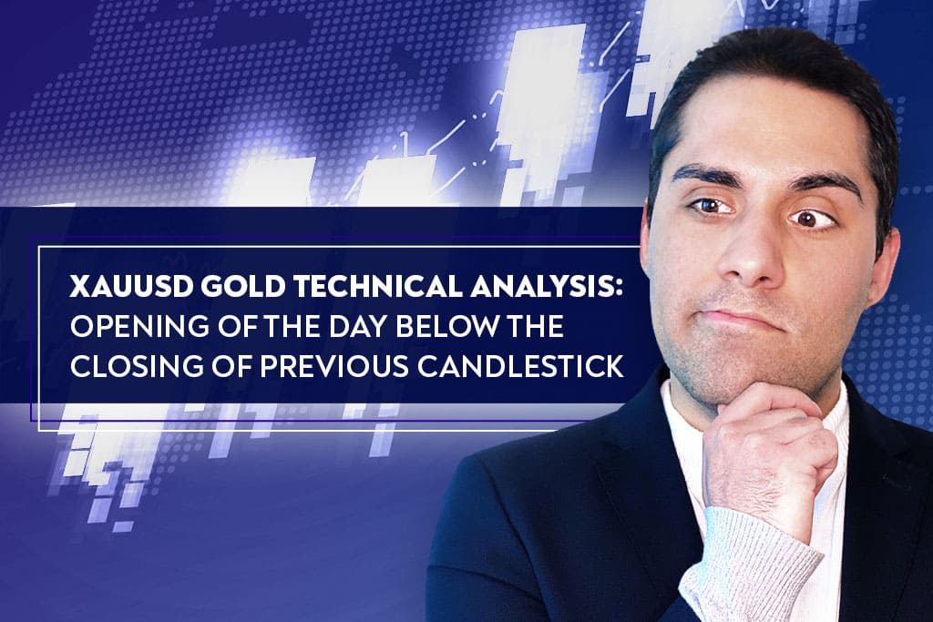 XAUUSD Gold Technical Analysis: Opening of the Day below the Closing of Previous Candlestick
